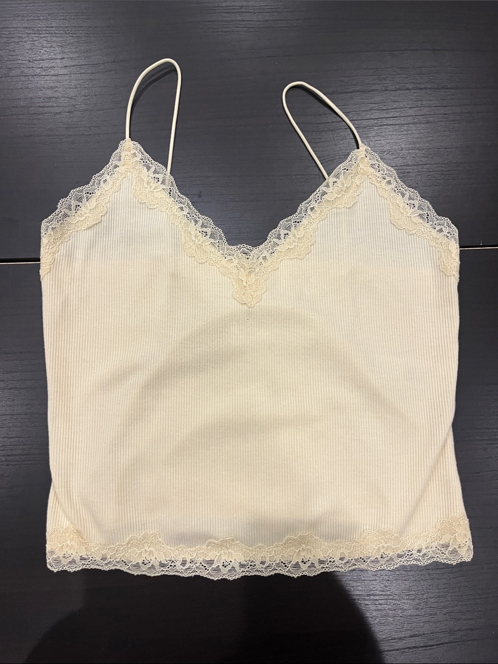 Garage Yellow Lace Cami Tank Top